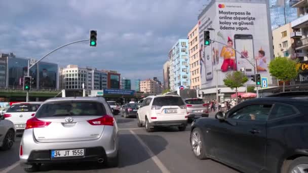 Sisli Istanbul Turkey 2021 Lot Cars Stuck Traffic Jam Rush — 비디오