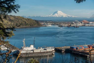 Rainier ve liman panoramik