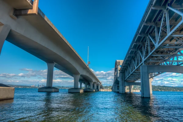 Alatta egy Seattle Bridge Hdr 2 — Stock Fotó