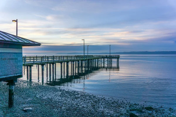 Uitzicht Pier Redondo Beach Washington Avond — Stockfoto