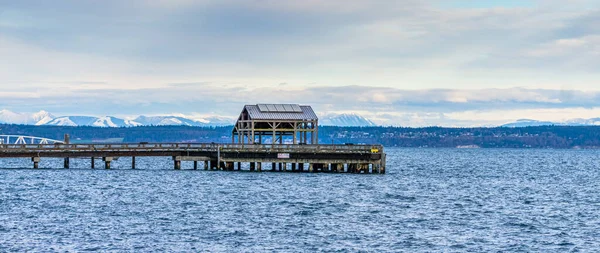 Träpir Port Townsend Washington — Stockfoto