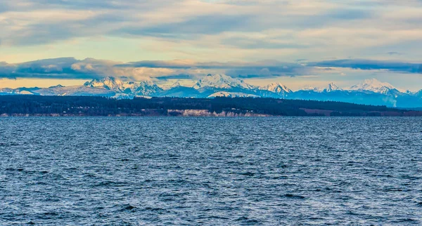 Uma Vista Das Montanhas Olímpicas Port Townsend Washington — Fotografia de Stock