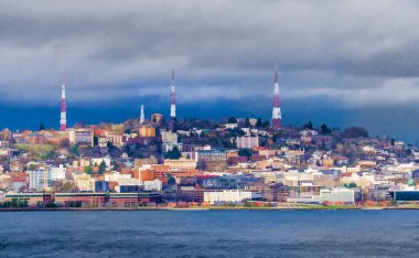 Washington, Seattle 'daki Kraliçe Anne Hill' in bir resmi..