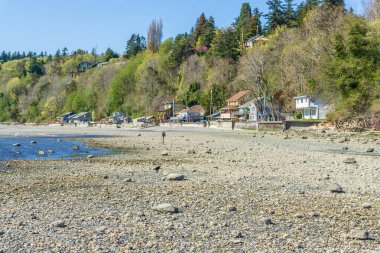 Des Moines, Washington 'daki deniz manzaralı evler.