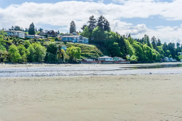 Huizen Met Uitzicht Langs Kust Bij Dash Point Washington — Stockfoto