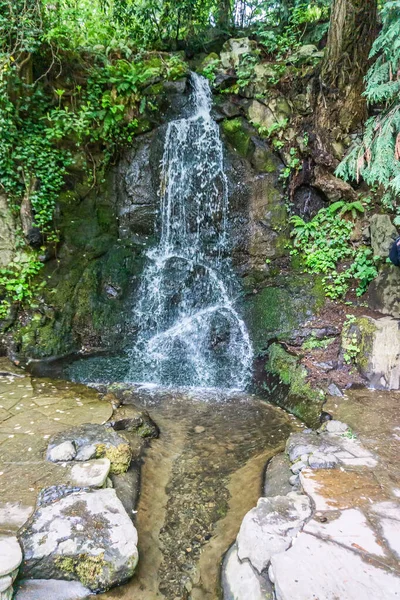 Waterfall Flows Large Rocks Tumwater Washington — Stock Photo, Image