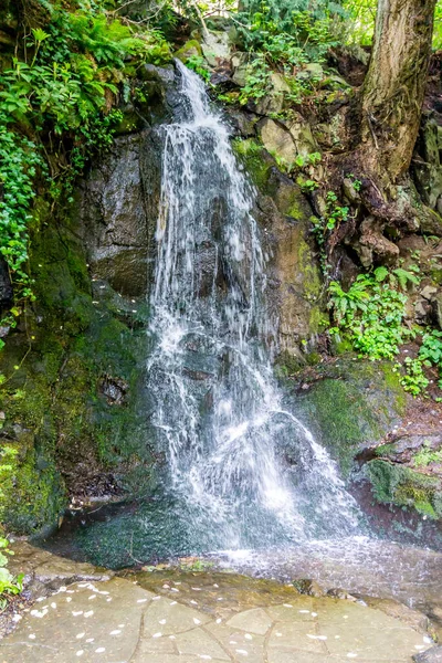 Waterfall Flows Large Rocks Tumwater Washington — Stock Photo, Image