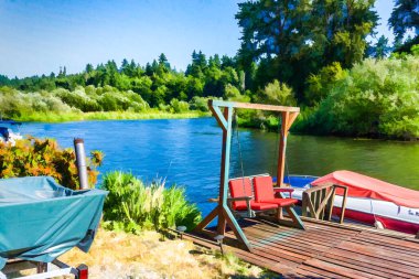 Washington 'daki Sammimsih nehrinden bir manzara.