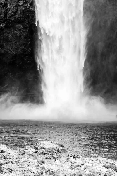 Una Vista Snoqualmie Falls Dal Basso — Foto Stock