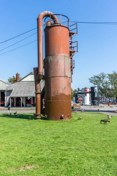 Budynki Zewnętrzne Parku Gasworks Seattle Waszyngton — Zdjęcie stockowe