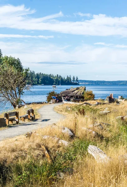 Sjötomt Vid Woodard Bay Inlopp Olympia Washington — Stockfoto