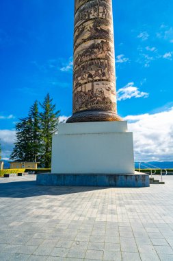 Oregon 'daki Astoria Sütunu' nun detaylı bir görüntüsü..