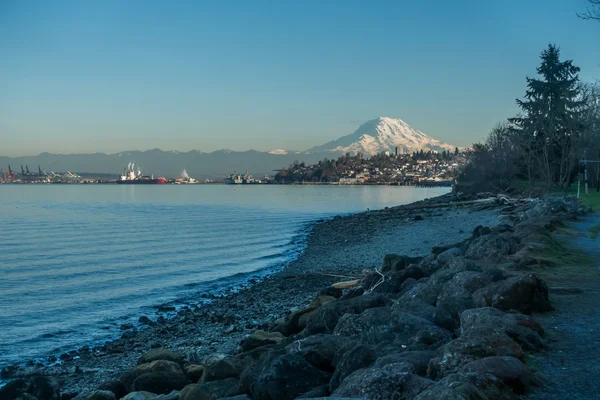 Ruston görülen Rainier Dağı A — Stok fotoğraf