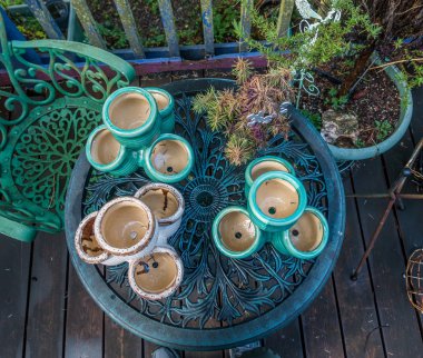 Boş yetiştiricilerinin havai görünümü