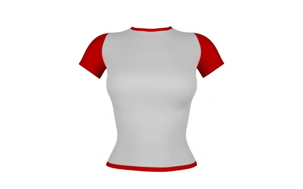 Blank women T-shirt isolated on white background — Stock Photo, Image