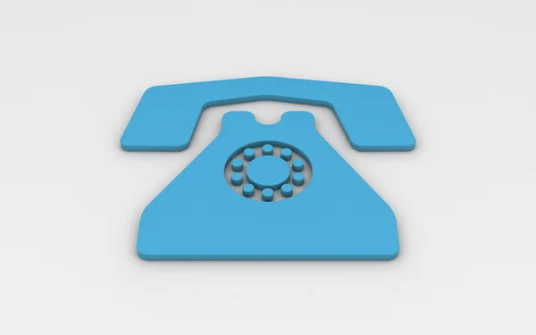 Retro telefoon 3D-pictogram — Stockfoto