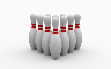 skittles bowling, 3d render