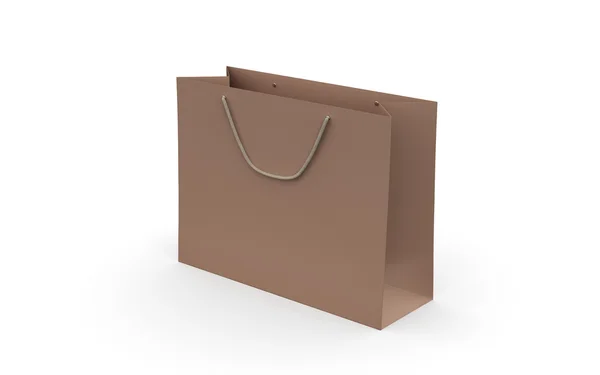 boş alışveriş çantası beyaz arka plan üzerinde izole 3D çizimi