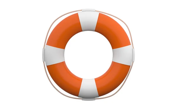 Beyaz bir arka plan üzerinde izole lifebuoy. illüstrasyon