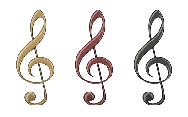 3d illustration of decorative treble clef isolated on white background — Stock Photo, Image