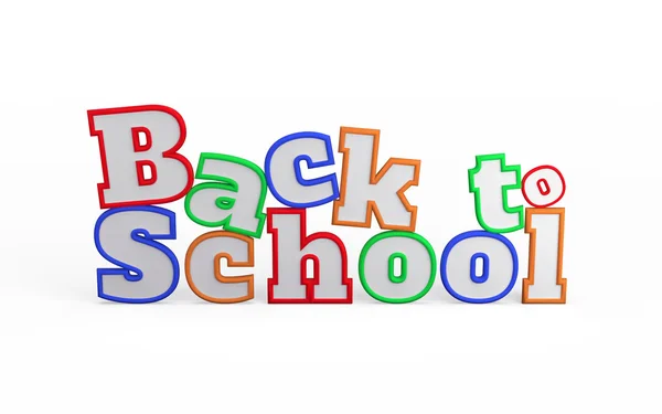3D Render of Back to School Word — Stock Photo, Image