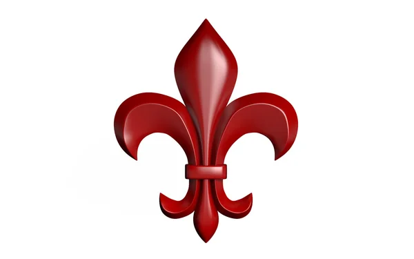 Ilustración 3d del símbolo heráldico fleur-de-lis —  Fotos de Stock