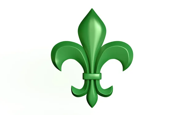 Ilustración 3d del símbolo heráldico fleur-de-lis —  Fotos de Stock