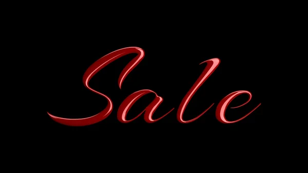 Sale 3d text on a black background — Stock Photo, Image