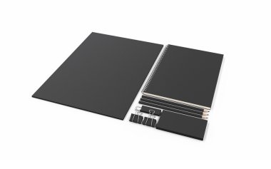 Kurumsal kimlik şablonu. İş kırtasiye mock-up.