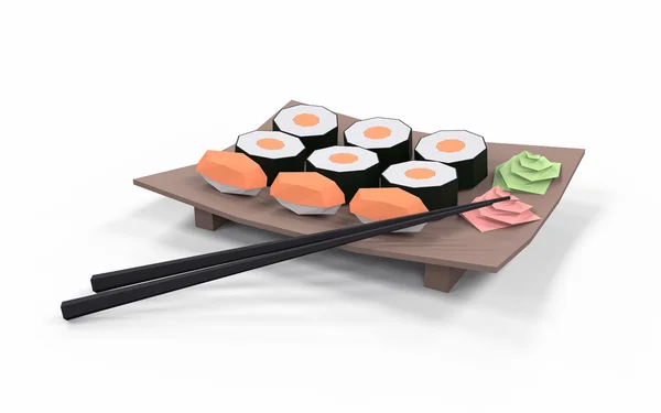 Düşük Poli suşi koleksiyonu