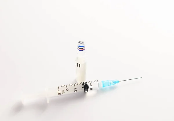 Coronavirus Covid Vial Vacuna Cuadro Ilustrativo Médico Laboratorio Con Tubo — Foto de Stock