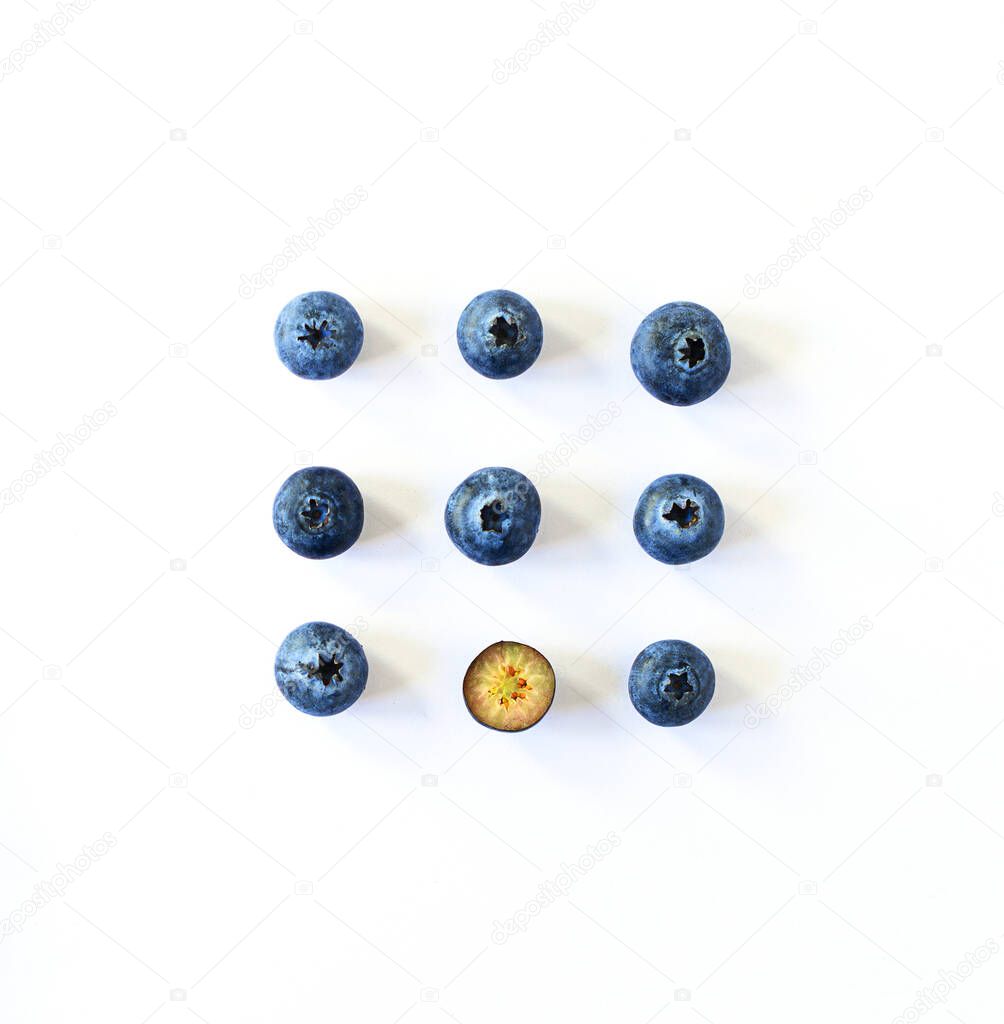 Blueberries On White Background. High quality photo