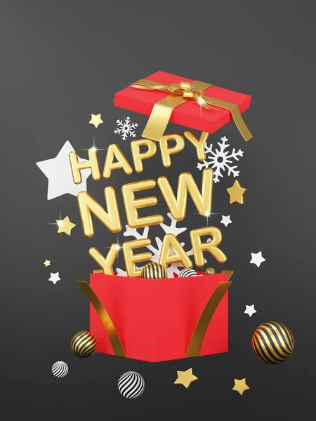 Render Fondo Año Nuevo Feliz Feliz Año Nuevo 2021 Plantilla — Foto de Stock