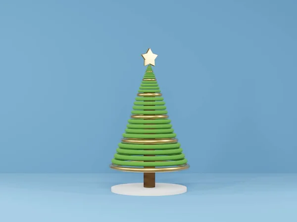 Render Árbol Navidad Ideas Abstractas Diseño Estilizado Conjunto Árboles Navidad — Foto de Stock