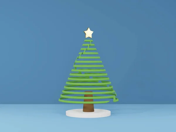 Render Árbol Navidad Ideas Abstractas Diseño Estilizado Conjunto Árboles Navidad — Foto de Stock