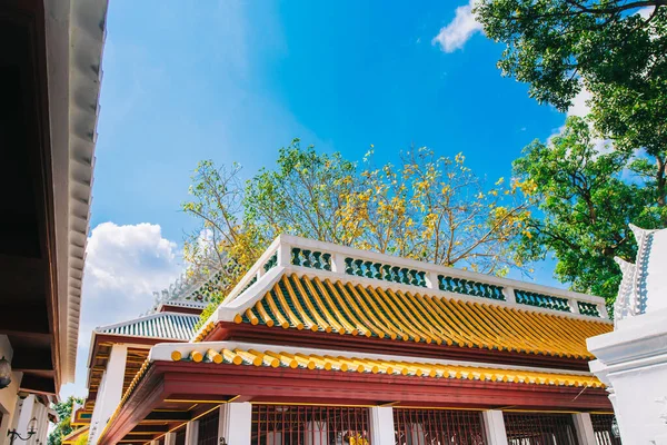 Bangkok Thailand April 2020 Wat Bowonniwet Ratchaworawihan Tempel Tempel Hebben — Stockfoto