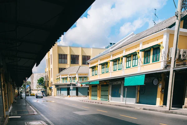 Bangkok Tailândia Abril 2020 Edifícios Antigos Estrada Tanao Perto Monumento — Fotografia de Stock