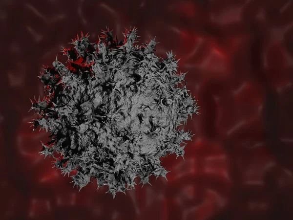 3D render - virus 3D concept CORONA virus or covid19, Concept model of virus 3D render, virus in human concept