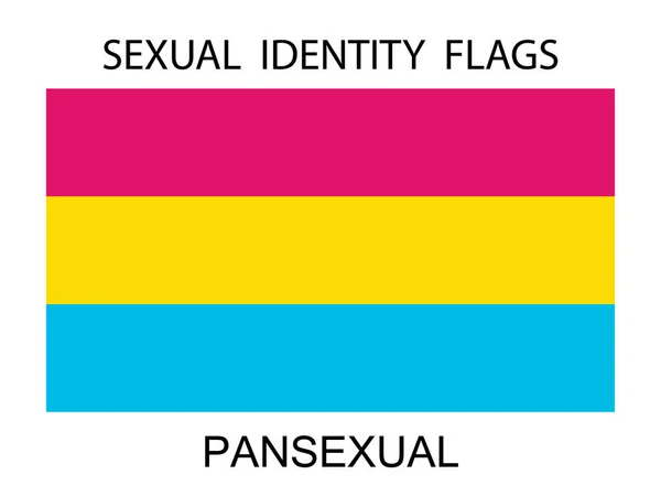 Símbolos Pansexuales Bandera Identidad Sexual Concepto Lgbtq — Foto de Stock