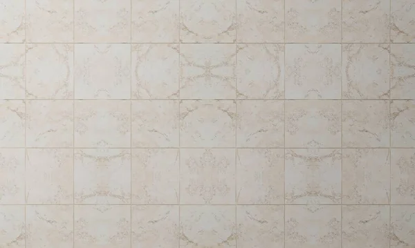 白色瓷砖墙体背景 墙体和地板图案 — 图库照片