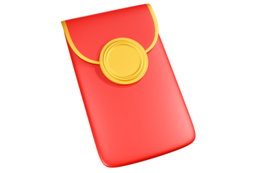 Kızıl Şanslı Para zarfının bir yansıması