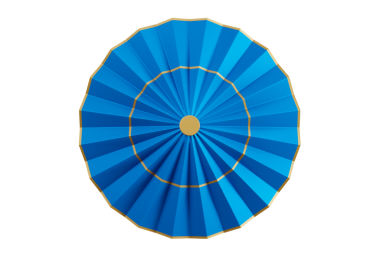 Altın kesimli Mavi Dekoratif Kağıt Hayranı