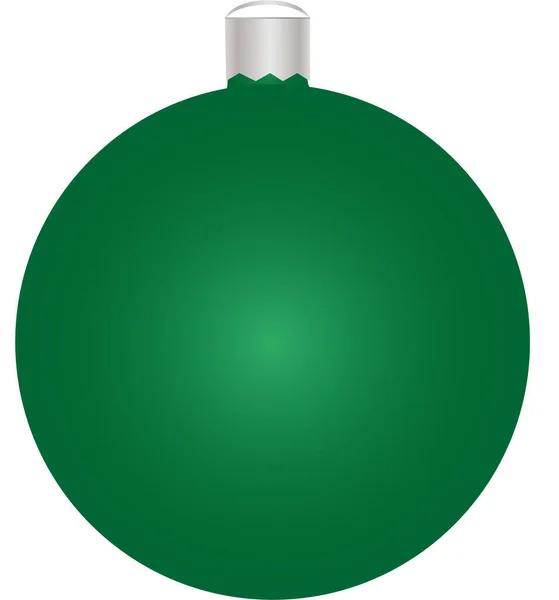 Bola Navidad Verde Aislado Blanco — Foto de Stock