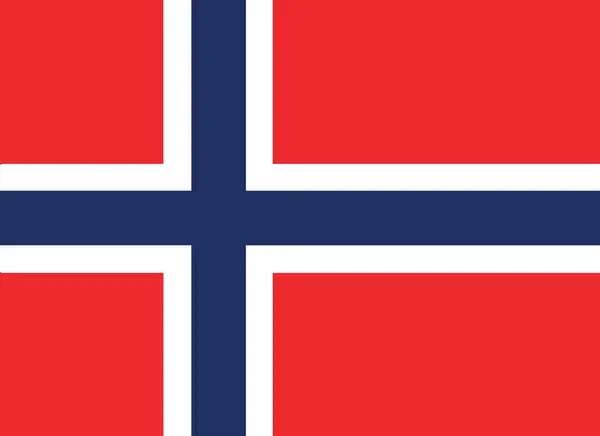 Norvégia lobogója standard proportian Rgb színes üzemmódban — Stock Vector