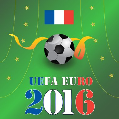 UEFA Euro 2016 At Fransa yeşil zemin üzerine