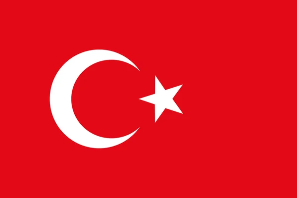 Turquia Bandeira proporção padrão e cor — Vetor de Stock