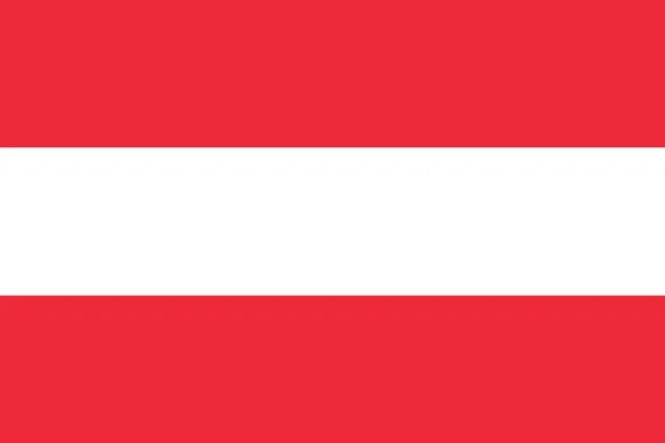 Bandera de Austria en proporción y color estándar — Vector de stock