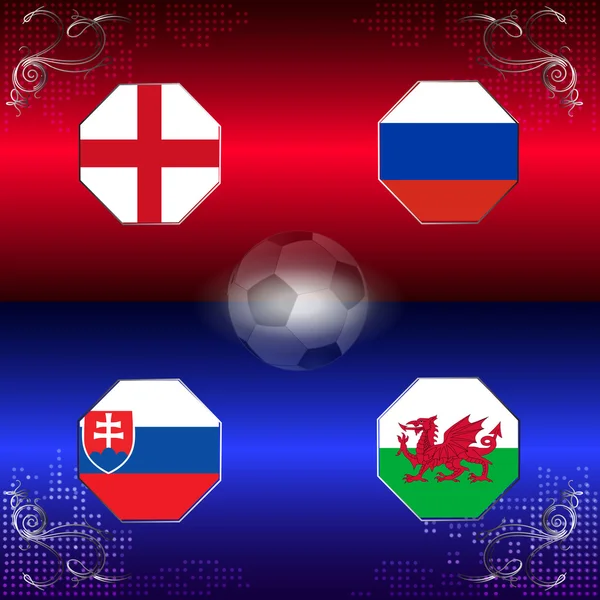 UEFA Euro 2016 futbol ile B grubu bayrakları