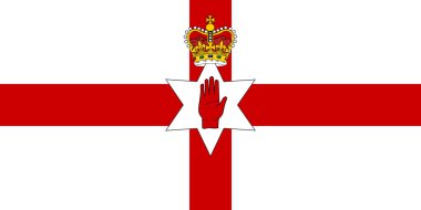 Kuzey İrlanda bayrağı ile standart oran ve renk modu Rgb