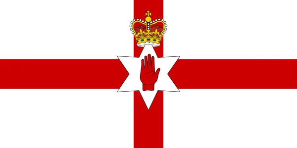 Bandiera Irlanda del Nord con proporzione standard e modalità colore RGB — Vettoriale Stock